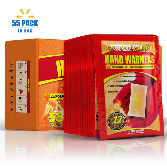 NFTIGB Hand Warmers Disposable 55 Pack, Long Lasting Safe Air Activated, up to 12 Hours of Heating